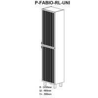 30954 Пенал Fabio універсальний R/L ручка хром-консолний-напольний, білий мат (1 сорт) Аква Родос фото 7
