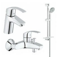 123238 S Eurosmart Набір д/ванни (2змішувача+1душовий набір) (1 сорт) Grohe фото 1