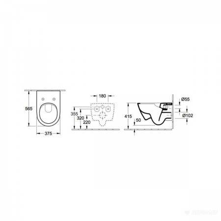 5614R201 SUBWAY 2.0 Унітаз підвісний + кришка, DirectFlush (1 сорт) VILLEROY  BOCH