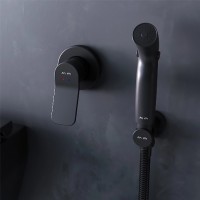 F40H85A22 X-Joy, гігієнічний набір для прихованого монтажу зі змішувачем для душу, чорний мат (1 сор AM.PM фото 4