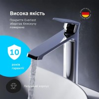 F9H92000 Flash, змішувач для умивальника високий, хром (1 сорт) AM.PM фото 3