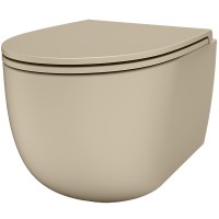 B.K1, B.WCSBLV+ B.CWBLRF Bull Унітаз підвісний безобідковий з кришкою, Beige Nuance (1 сорт) SDR фото 1