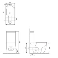K3030-001 Компакт 931 Remo Pro Oval Tornado 011 сидіння SLIM Duroplast із Softclose і ф-ією швидкого CERSANIT-С Україна фото 5