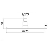ZSOF074ST MASTER  Верхній душ, d 225mm  steel looking (1 сорт) Paffoni фото 1