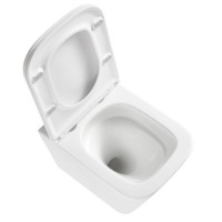 DFL0520111W Flow square Підвісний безобідковий унітаз з кришкою soft-close, Vortex Flush, білий глян Devit фото 5