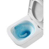 DFL0520111W Flow square Підвісний безобідковий унітаз з кришкою soft-close, Vortex Flush, білий глян Devit фото 12