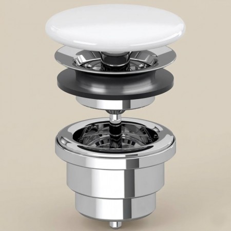 68350001  Донний клапан білий (1 сорт) VILLEROY  BOCH