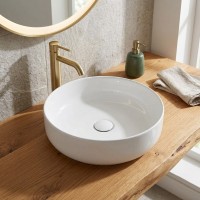 MET4245001 METAMORFOSI умивальник круглий, без переливу, на стільницю 45 x h 14 cm, білий (1 сорт) Olympia