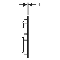 115.628.QF.1 Sigma40 round Клавіша змиву, подвійний змив, нержавіюча сталь, колір латунь матова (1 с Geberit фото 2
