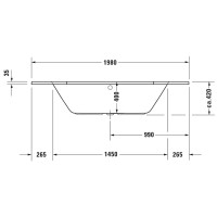 700137000000000 D-code  Ванна 1400x1400mm (1 сорт) DURAVIT фото 5