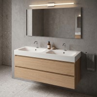 3536 01  Cento раковина 140x45 з 2 отв, білий (1 сорт) Kerasan