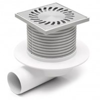 425 XL Двокорпусний трап з горизонтальним підключенням DN50, h 113-169мм, сухий сифон Neptun, з флан MCH фото 2