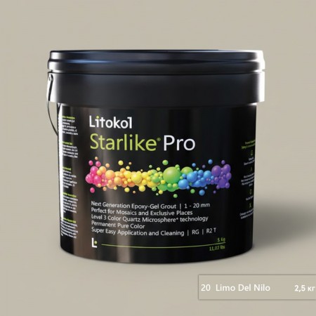 Клей-зат Starlike Pro 20 Limo del Nilo 2.5кг (1 сорт) Litokol