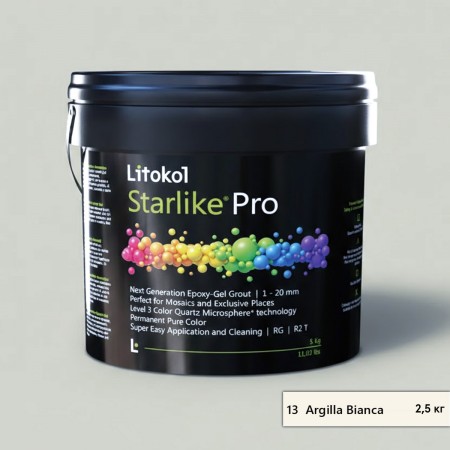 Клей-зат Starlike Pro 13 Argilla Bianca 2.5кг (1 сорт) Litokol