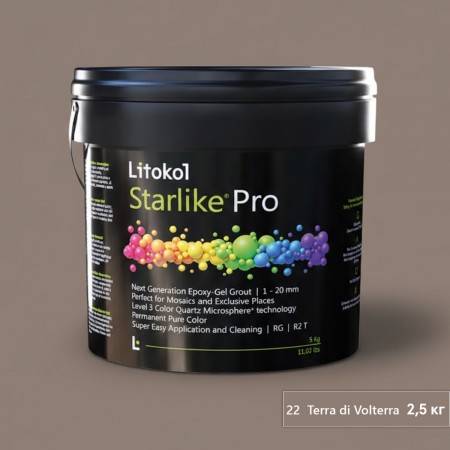 Клей-зат Starlike Pro 22 Terra di Volterra 2.5кг (1 сорт) Litokol