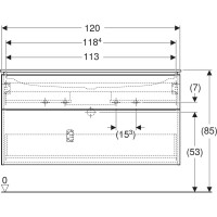 502.338.01.1 Комплект вбудованого умивальника Geberit iCon slim rim, з шафкою з двома шухлядами й з’ Geberit фото 3