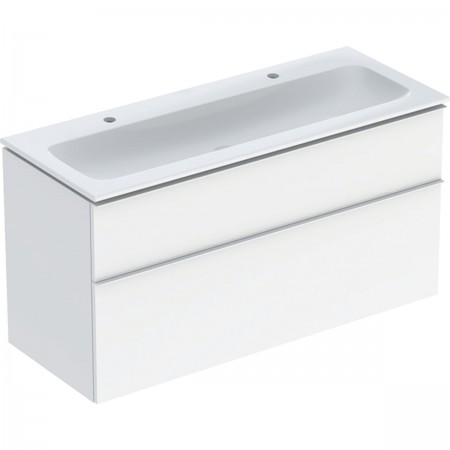 502.338.01.1 Комплект вбудованого умивальника Geberit iCon slim rim, з шафкою з двома шухлядами й з’ Geberit