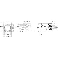 5656CL01 Skyla  Унітаз підвісний DirectFlush з кришкою QuickRelease/SoftClosing з турбозмивом, White VILLEROY  BOCH фото 2