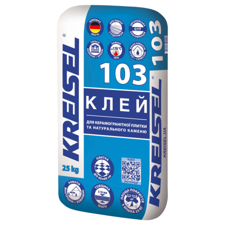 Клей для плитки Kreisel - 103  25кг С1T (1 сорт) KREISEL