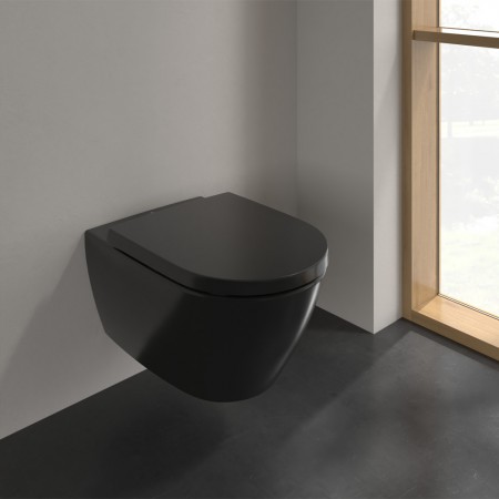 5614R0R7 SUBWAY 2.0 Унітаз підвісний DirectFlush, Pure Black (1 сорт) VILLEROY  BOCH