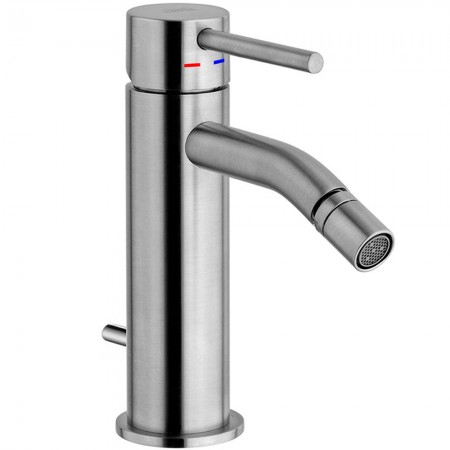 LIG135ST LIGHT Змішувач для біде з донним клапаном,  Steel looking (1 сорт) Paffoni