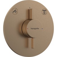 75418140 HG DuoTurn S Зовнішня частина змішувача для душу на 2 споживачі, brushed bronze (1 сорт) HANSGROHE