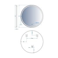 5501080 AllRound Кругле дзеркало d80см з LED підсвіткою та тачсенсором (1 сорт) Devit