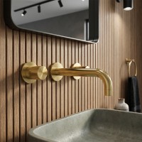 40538OPPO2AEU AQUA Зовнішня частична змішувача для раковини на 220 мм вилив, золото матовий (1 сорт) Bongio