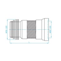 DV20000 Гофра армована для унітазу 210-330 (1 сорт) Devit