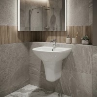 0005141 IVEN Напівп'єдестал д/раковин 1010141/1011141 (1 сорт) Devit фото 1